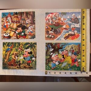 Vintage Disney Prints, set of 4